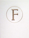Monogram Letter F Engraving