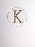 Connor Monogram Letter K Stationery