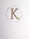 Connor Monogram Letter K Stationery