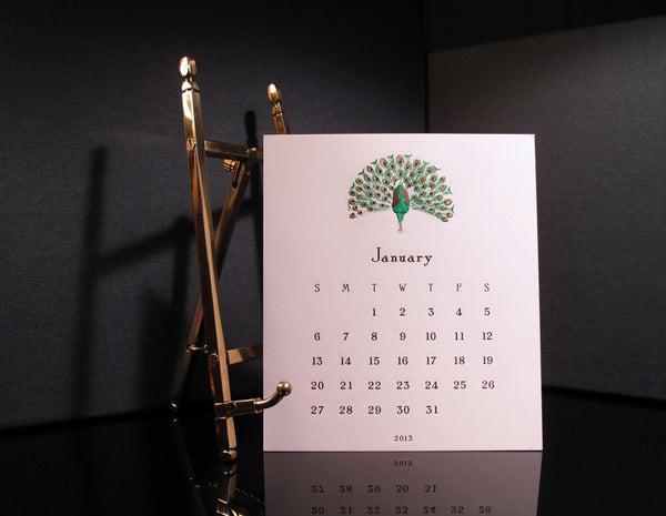 Four Seasons Peacock Calendar