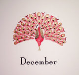 Four Seasons Peacock Calendar - REFILL