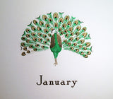 Four Seasons Peacock Calendar - REFILL