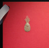 Connor Hand Stamped Pineapple Gift Tags - Red