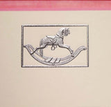 Les Petits Rocking Horse Pink Engraving