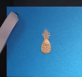 Connor Hand Stamped Pineapple Gift Tags - Blue